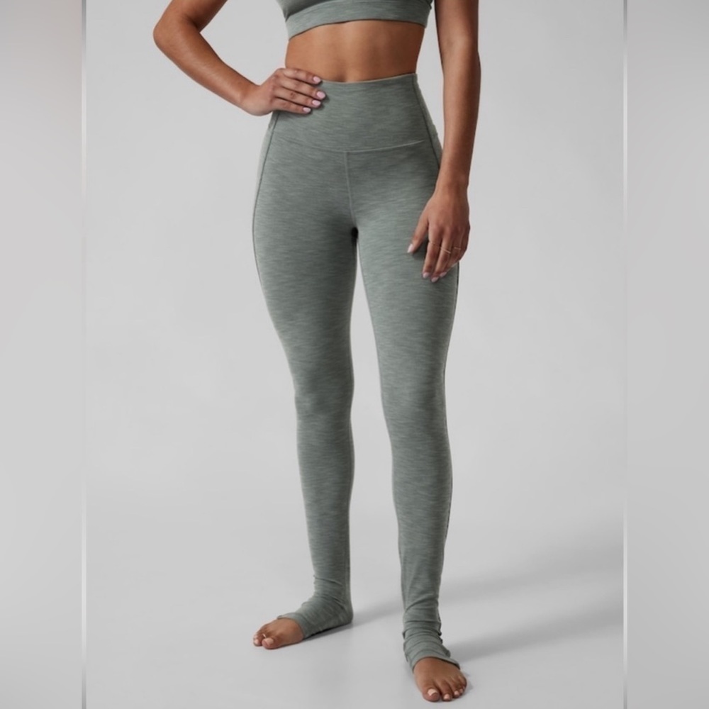 Athleta Elation Over The Hill Tight Legging Extra Long Elation Gray/Green XS